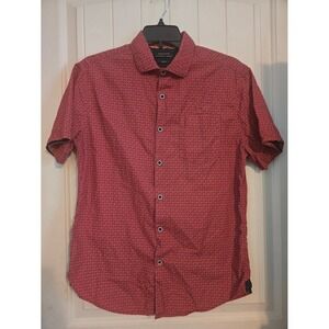 Denim & Flower Red Micro-Print Short Sleeve Shirt